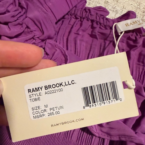 Ramy Brook Light Blue Ruffled Top - Picture 4 of 4